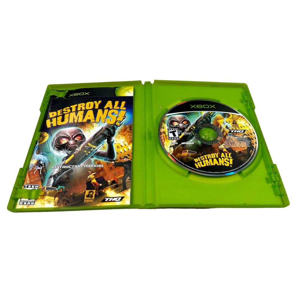 Destroy All Humans (Microsoft Xbox, 2005) Authentic, CIB, Tested - Picture 3 of 7